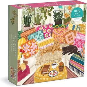 Galison Serenity Meow 1000 Piece Puzzle in a Square Box from Galison